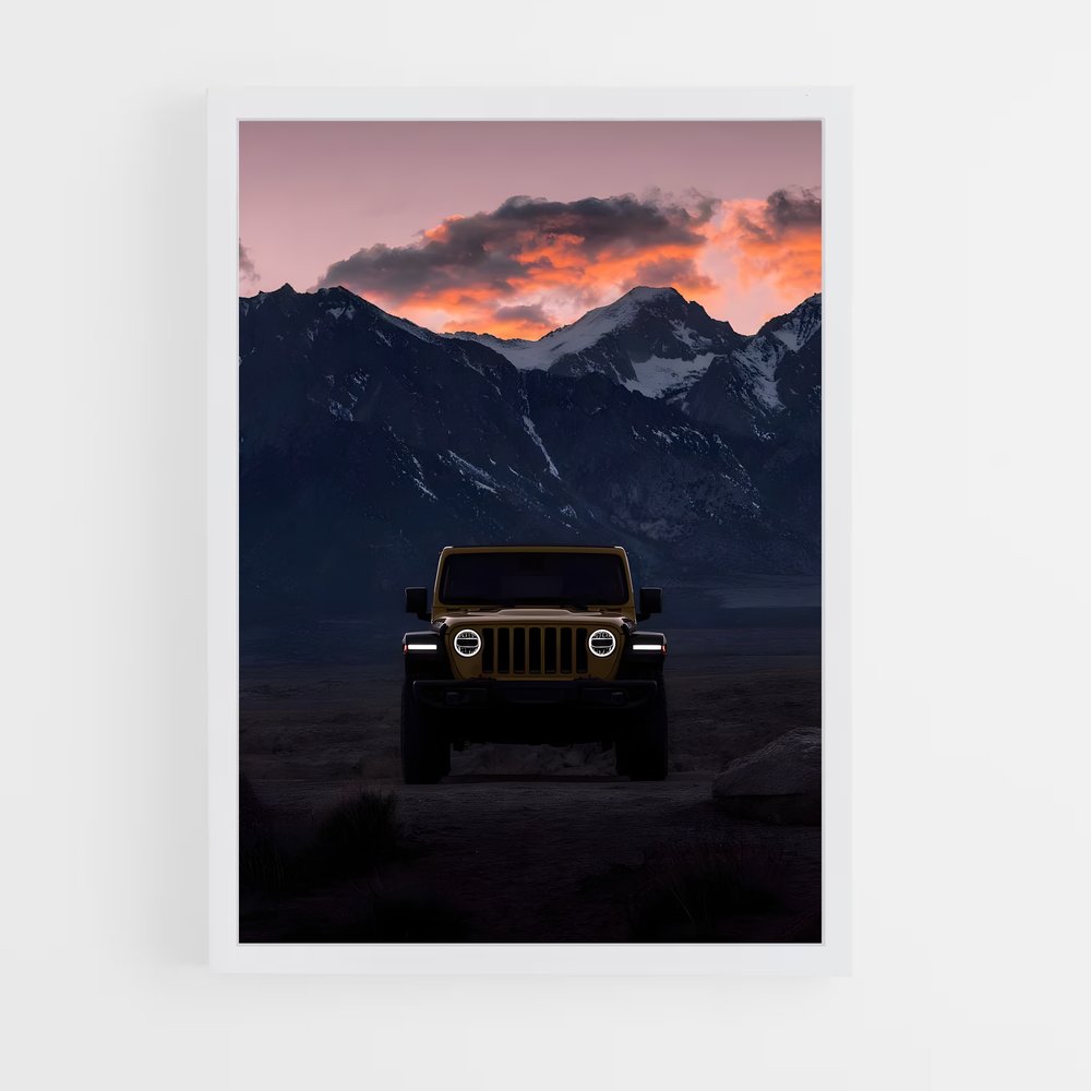 Poster Sunset Adventure – affiche Jeep (vue 3)
